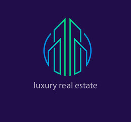 Modern Luxury real estate consulting logo. Unique color transitions. Real estate housing industry logo template. vector.