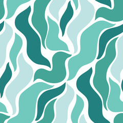 Seamless pattern with abstract wavy shapes