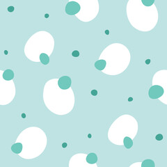 Abstract seamless emerald green and white spotty pattern