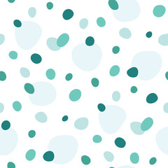 Abstract seamless emerald green and white spotty pattern
