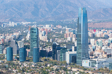 Obraz premium Santiago, Chile urban skyline and cityscape
