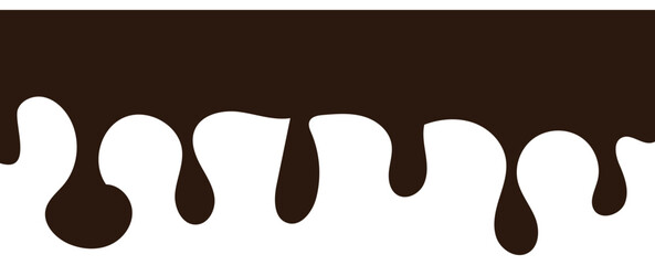 Chocolate drops background. Vector illustration.	