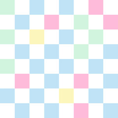 Colorful pastel checkerboard pattern background.	