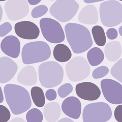 Abstract seamless pattern with lilac round shapes