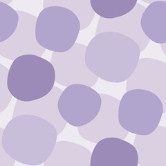 Abstract seamless pattern with lilac round shapes