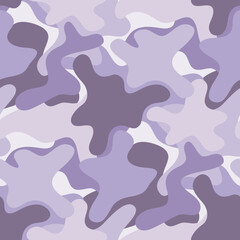 Seamless camouflage pattern with lavender spots