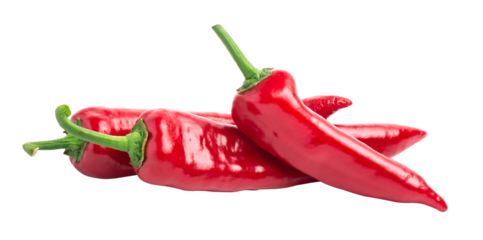 Red chili peppers isolated