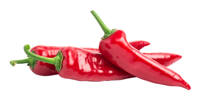 Red chili peppers isolated