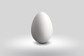 white egg  on a white floor