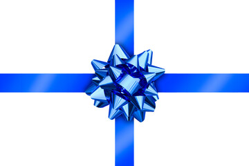 blue bow for gifts, gift bow with ribbons