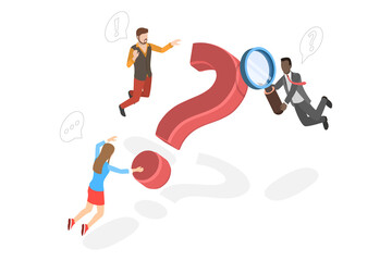 Why Question, FAQ - Frequently Asked Questions.  Illustration.