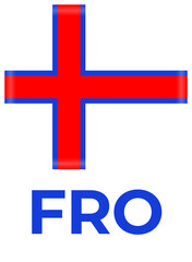 Naklejka premium faroe islands flag football 2024 tournament euro, european 