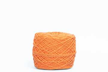 Yarn on white background