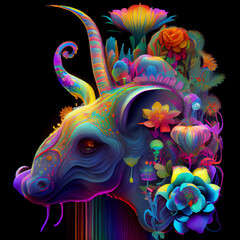 flower colorful animal