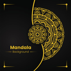Creative luxury decorative arabesque mandala pattern design with abstract background