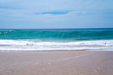 Storm strong waves near the coast