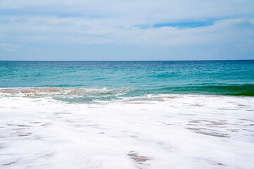 Storm strong waves near the coast