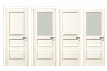 interior doors isolated on white background, interior furniture, 3D illustration, cg render

