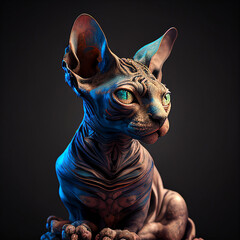 sphynx egypt, super realistic with vivid colors, soft lights, Generative AI