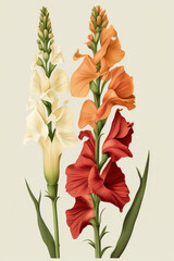 Fototapeta na wymiar Gladiolus flowers