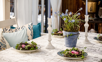 spring easter table diy decoration