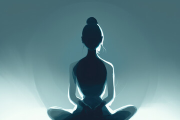 Yoga background in meditation. Generative AI