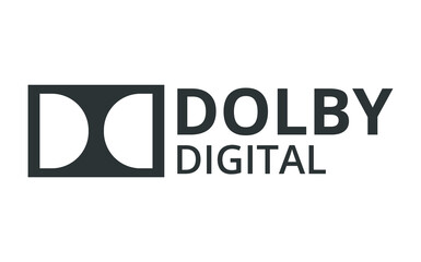 Isolated Dolby Digital symbol. 
