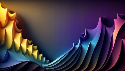 Abstract background with different geometric patterns. Gradient, all colors of the rainbow, very detailed. Generative art.