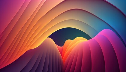 Abstract background with different geometric patterns. Gradient, all colors of the rainbow, very detailed. Generative art.