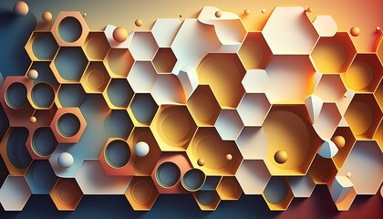 Abstract background with different geometric patterns. Gradient, all colors of the rainbow, very detailed. Generative art.