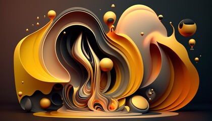 Abstract background with different geometric patterns. Gradient, all colors of the rainbow, very detailed. Generative art.