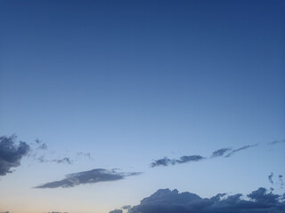 Sky of an indigo hue with some clouds