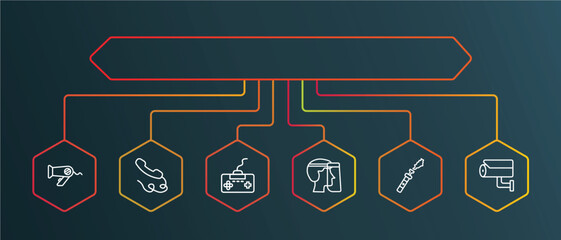 set of white thin line icons. outline icons with infographic template. linear icons such as