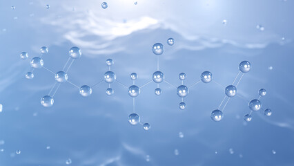 treosulfan molecular structure, 3d model molecule, trecondi, structural chemical formula view from a microscope