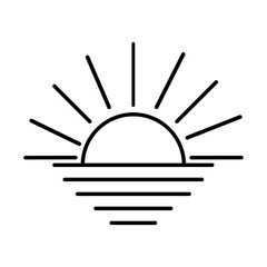 Summer icon vector. Beach illustration sign. Vacation symbol or logo.