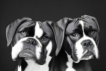 Adorable Twin Puppies Generative Art