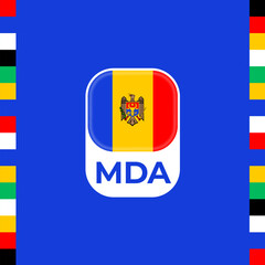 moldova flag football  euro 2024 tournament
