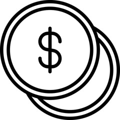 dollar coin icon