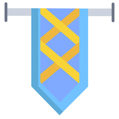 Obraz premium Criss cross flag icon