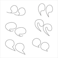 Set of quotation marks. Texting quote boxes. Quotes icon sign design.Vector