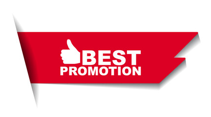 red vector illustration banner best promotion