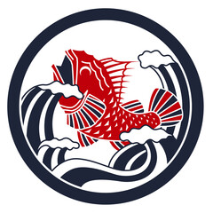 家紋風デザイン / オニカサゴ