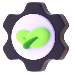 Gear in 3d render for graphic asset web presentation or other