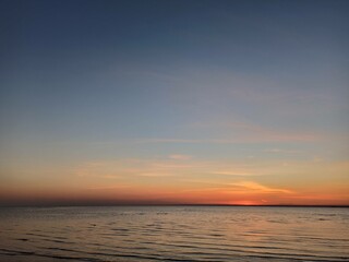 sunset over the sea