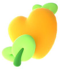 Love in 3d render for graphic asset web presentation or other