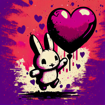 rabbit with heart, generative ai 