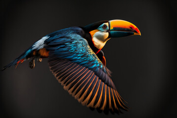 Obraz premium Flying toucan