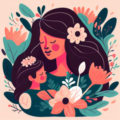 Mother's Day lovely Illustrations