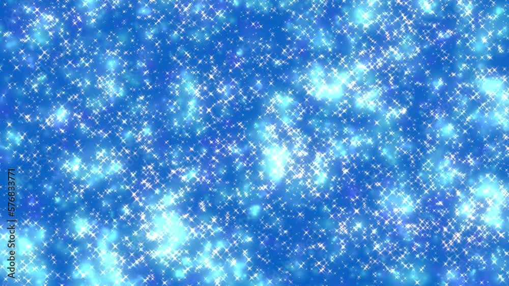 Canvas Prints vibrant background with blurred blue particles and shiny stars moving up diagonally and flashing at 