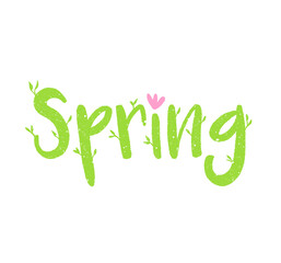 Spring decorative vector word.